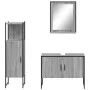 Set de muebles de baño 3 pzas madera contrachapada gris sonoma by vidaXL, Bathroom furniture - Ref: Foro24-3214352, Price: 14...