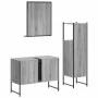 Set de muebles de baño 3 pzas madera contrachapada gris sonoma by vidaXL, Bathroom furniture - Ref: Foro24-3214352, Price: 14...