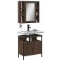Set de muebles baño 2 pzas madera contrachapada marrón roble de vidaXL, Muebles de baño - Ref: Foro24-3214719, Precio: 122,74...