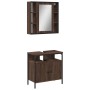 Badezimmermöbel-Set, 2-teilig, aus braunem Eichenfurnierholz. von vidaXL, Badezimmermöbel - Ref: Foro24-3214719, Preis: 124,9...