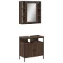 Set de muebles baño 2 pzas madera contrachapada marrón roble de vidaXL, Muebles de baño - Ref: Foro24-3214719, Precio: 122,74...