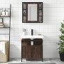 Badezimmermöbel-Set, 2-teilig, aus braunem Eichenfurnierholz. von vidaXL, Badezimmermöbel - Ref: Foro24-3214719, Preis: 124,9...