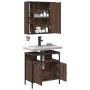 Badezimmermöbel-Set, 2-teilig, aus braunem Eichenfurnierholz. von vidaXL, Badezimmermöbel - Ref: Foro24-3214719, Preis: 124,9...
