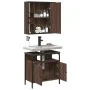 Set de muebles baño 2 pzas madera contrachapada marrón roble de vidaXL, Muebles de baño - Ref: Foro24-3214719, Precio: 122,74...