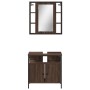 Badezimmermöbel-Set, 2-teilig, aus braunem Eichenfurnierholz. von vidaXL, Badezimmermöbel - Ref: Foro24-3214719, Preis: 124,9...