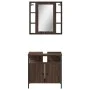 Set de muebles baño 2 pzas madera contrachapada marrón roble de vidaXL, Muebles de baño - Ref: Foro24-3214719, Precio: 122,74...