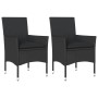 Sillones de jardín con cojines 2 uds ratán sintético negro by vidaXL, Garden chairs - Ref: Foro24-368109, Price: 116,73 €, Di...