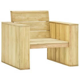 Silla de jardín de madera de pino impregnada 89x76x76 cm