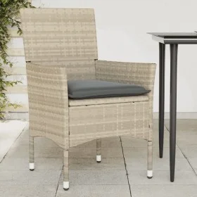 Sillones de jardín con cojines 2 uds ratán sintético gris by vidaXL, Garden chairs - Ref: Foro24-368114, Price: 127,64 €, Dis...