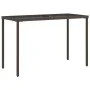 Mesa de jardín superficie vidrio ratán PE marrón 115x54x74 cm by vidaXL, Garden tables - Ref: Foro24-365074, Price: 74,35 €, ...