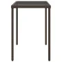 Mesa de jardín superficie vidrio ratán PE marrón 115x54x74 cm by vidaXL, Garden tables - Ref: Foro24-365074, Price: 74,35 €, ...