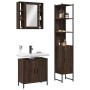 Set de muebles de baño 3 pzas madera contrachapada roble marrón by vidaXL, Bathroom furniture - Ref: Foro24-3214744, Price: 2...