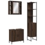 Set de muebles de baño 3 pzas madera contrachapada roble marrón by vidaXL, Bathroom furniture - Ref: Foro24-3214744, Price: 2...