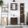 Set de muebles de baño 3 pzas madera contrachapada roble marrón by vidaXL, Bathroom furniture - Ref: Foro24-3214744, Price: 2...
