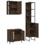 Set de muebles de baño 3 pzas madera contrachapada roble marrón by vidaXL, Bathroom furniture - Ref: Foro24-3214744, Price: 2...