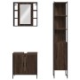 Set de muebles de baño 3 pzas madera contrachapada roble marrón by vidaXL, Bathroom furniture - Ref: Foro24-3214744, Price: 2...