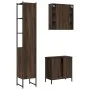 Set de muebles de baño 3 pzas madera contrachapada roble marrón by vidaXL, Bathroom furniture - Ref: Foro24-3214744, Price: 2...