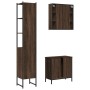 Set de muebles de baño 3 pzas madera contrachapada roble marrón by vidaXL, Bathroom furniture - Ref: Foro24-3214744, Price: 2...