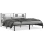 Estructura de cama con cabecero metal negro 200x200 cm de vidaXL, Camas y somieres - Ref: Foro24-376331, Precio: 126,00 €, De...