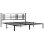 Bettgestell mit schwarzem Metallkopfteil 200x200 cm von vidaXL, Betten und Lattenroste - Ref: Foro24-376331, Preis: 126,09 €,...