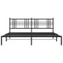 Bettgestell mit schwarzem Metallkopfteil 200x200 cm von vidaXL, Betten und Lattenroste - Ref: Foro24-376331, Preis: 126,09 €,...