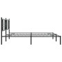 Estructura de cama con cabecero metal negro 200x200 cm de vidaXL, Camas y somieres - Ref: Foro24-376331, Precio: 126,00 €, De...