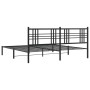 Bettgestell mit schwarzem Metallkopfteil 200x200 cm von vidaXL, Betten und Lattenroste - Ref: Foro24-376331, Preis: 126,09 €,...