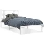 Estructura de cama de metal con cabecero blanco 90x190 cm de vidaXL, Camas y somieres - Ref: Foro24-376365, Precio: 69,12 €, ...