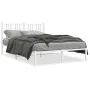 Bettgestell aus Metall mit weißem Kopfteil 120x200 cm von vidaXL, Betten und Lattenroste - Ref: Foro24-376371, Preis: 105,71 ...