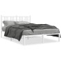 Metal bed frame with white headboard 120x200 cm by vidaXL, Beds and slatted bases - Ref: Foro24-376371, Price: 107,47 €, Disc...
