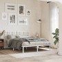 Bettgestell aus Metall mit weißem Kopfteil 120x200 cm von vidaXL, Betten und Lattenroste - Ref: Foro24-376371, Preis: 107,47 ...