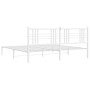 Metallbettgestell mit weißem Kopfteil 183x213 cm von vidaXL, Betten und Lattenroste - Ref: Foro24-376378, Preis: 103,70 €, Ra...
