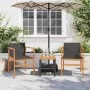 Sillas de jardín 2 uds madera maciza y ratán sintético negro by vidaXL, Garden chairs - Ref: Foro24-368708, Price: 117,47 €, ...