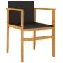 Sillas de jardín 2 uds madera maciza y ratán sintético negro by vidaXL, Garden chairs - Ref: Foro24-368708, Price: 117,47 €, ...