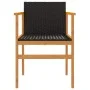 Sillas de jardín 2 uds madera maciza y ratán sintético negro by vidaXL, Garden chairs - Ref: Foro24-368708, Price: 117,47 €, ...