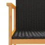 Sillas de jardín 2 uds madera maciza y ratán sintético negro by vidaXL, Garden chairs - Ref: Foro24-368708, Price: 117,47 €, ...