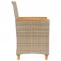 Gartenstühle mit Kissen, 2 Stück, PE-Rattan in Beige und Akazienholz. von vidaXL, Gartenstühle - Ref: Foro24-368722, Preis: 2...