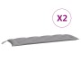 Gartenbankkissen 2 Stück aus grauem Oxford-Stoff 150x50x7 cm von vidaXL, Kissen für Stühle und Sofas - Ref: Foro24-361698, Pr...