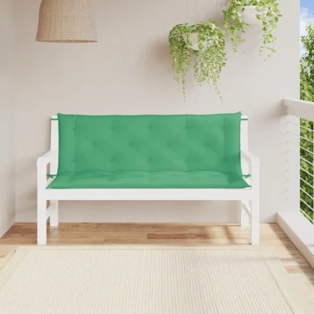 Cojines de banco de jardín 2 uds tela Oxford verde 150x50x7 cm by vidaXL, Cushions for chairs and sofas - Ref: Foro24-361702,...
