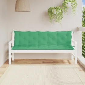 Cojines de banco de jardín 2 uds tela Oxford verde 180x50x7 cm by vidaXL, Cushions for chairs and sofas - Ref: Foro24-361721,...