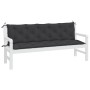 Gartensitzbankkissen 2 Stück aus schwarzem Oxford-Stoff 180x50x7 cm von vidaXL, Kissen für Stühle und Sofas - Ref: Foro24-361...