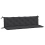 Gartensitzbankkissen 2 Stück aus schwarzem Oxford-Stoff 180x50x7 cm von vidaXL, Kissen für Stühle und Sofas - Ref: Foro24-361...
