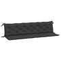 Gartensitzbankkissen 2 Stück aus schwarzem Oxford-Stoff 200x50x7 cm von vidaXL, Kissen für Stühle und Sofas - Ref: Foro24-361...