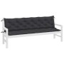 Cojines de banco de jardín 2 uds tela Oxford negro 200x50x7 cm by vidaXL, Cushions for chairs and sofas - Ref: Foro24-361742,...