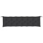 Gartensitzbankkissen 2 Stück aus schwarzem Oxford-Stoff 200x50x7 cm von vidaXL, Kissen für Stühle und Sofas - Ref: Foro24-361...