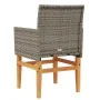 Sillas de jardín y cojines 2 uds ratán PE gris y madera maciza de vidaXL, Sillas de jardín - Ref: Foro24-368715, Precio: 200,...