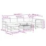 Set muebles jardín con cojines 8 pzas madera maciza pino blanco de vidaXL, Conjuntos de jardín - Ref: Foro24-3250577, Precio:...