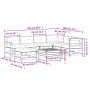 Set muebles jardín con cojines 8 pzas madera maciza pino blanco by vidaXL, Garden sets - Ref: Foro24-3250577, Price: 705,53 €...