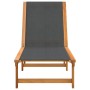 Tumbonas 2 unidades madera maciza de acacia y textileno negro de vidaXL, Tumbonas - Ref: Foro24-3279247, Precio: 275,69 €, De...