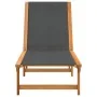 Tumbonas 2 unidades madera maciza de acacia y textileno negro de vidaXL, Tumbonas - Ref: Foro24-3279247, Precio: 301,85 €, De...